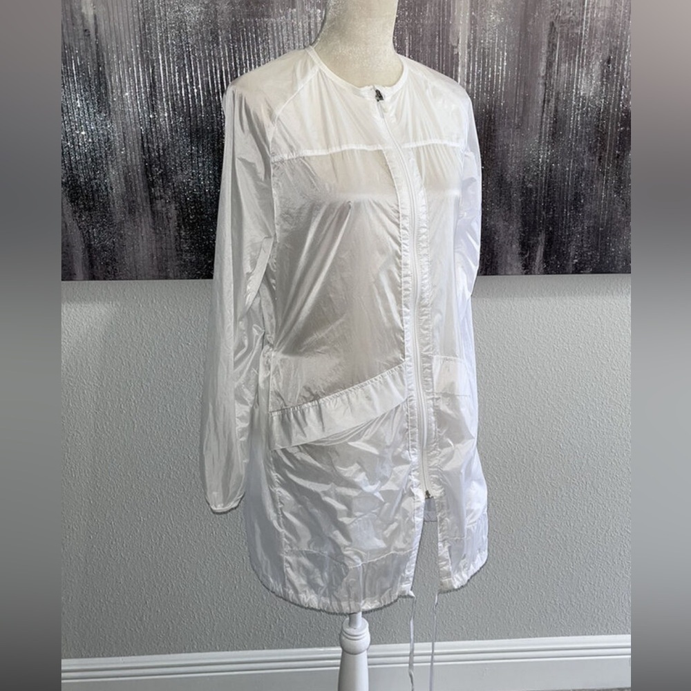Nike White Lightweight Packable Longline Zip Jacket 648575 Womens S - Picture 5 of 6